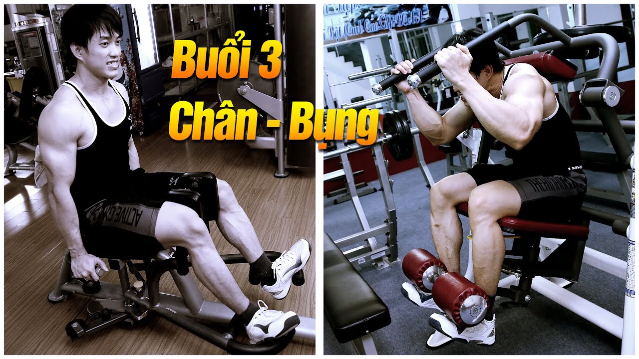 Giáo án thể hình giảm mỡ 6 buổi 1 tuần - Buổi 3 - Chân hông mông đùi và Bụng - Duy Nguyễn