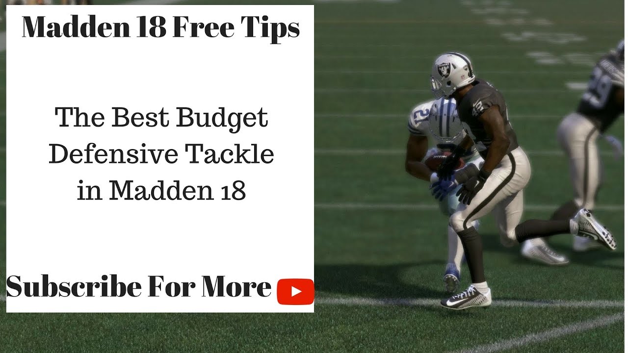 Madden 18 Tips - The Best Budget Defensive Tackle in Madden 18