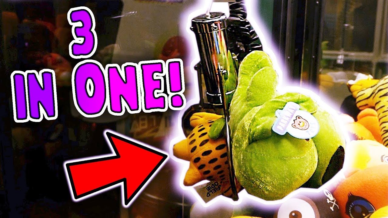 INSANE TRIPLE CLAW MACHINE WIN!