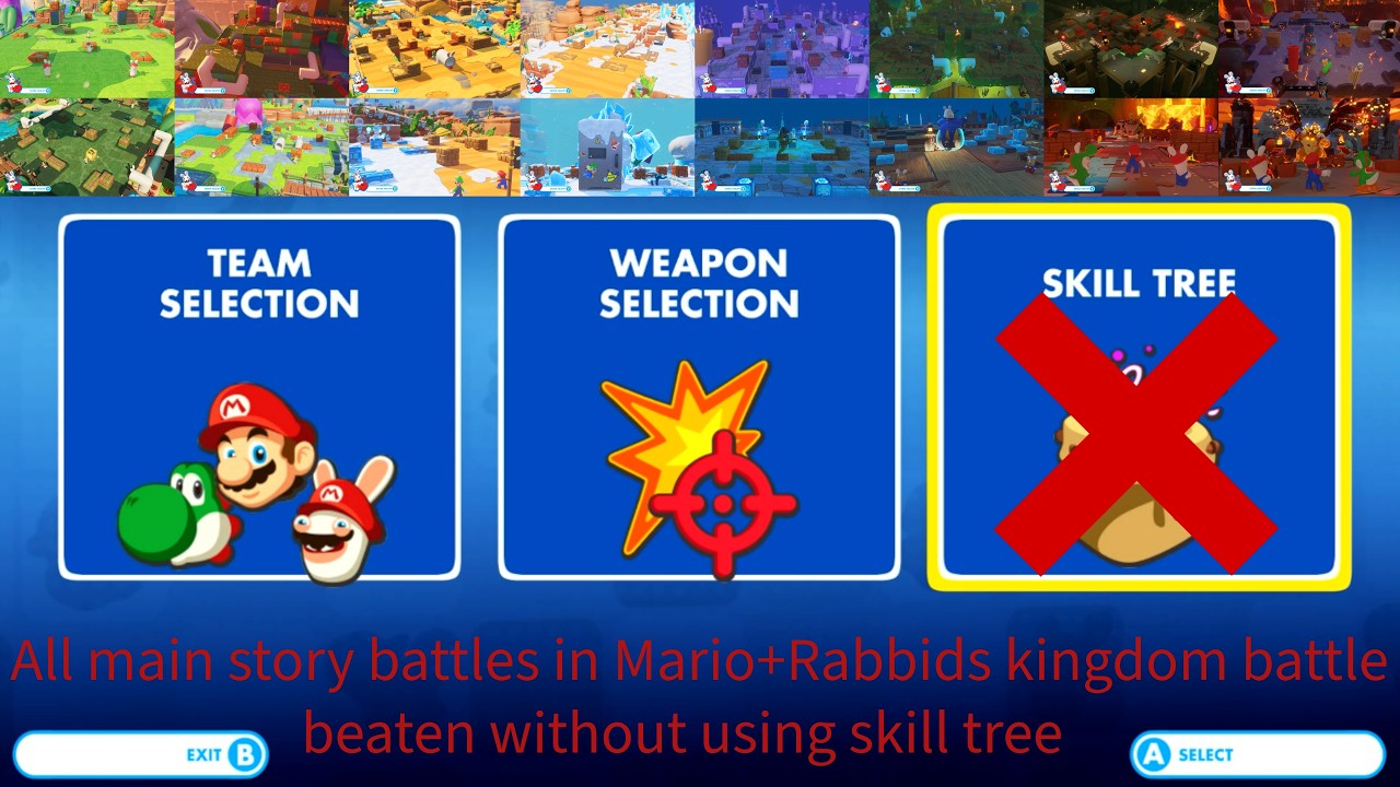 All main story battles in Mario+Rabbids kingdom battle beaten without using skill tree