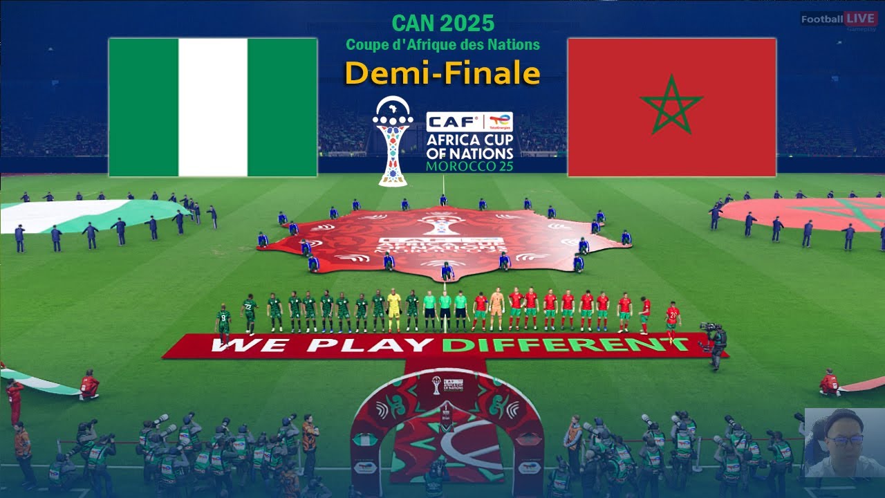 NIGERIA vs MAROC - Coupe d'Afrique des Nations 2025 Demi-Finale CAN | Match complet | Simulation PES
