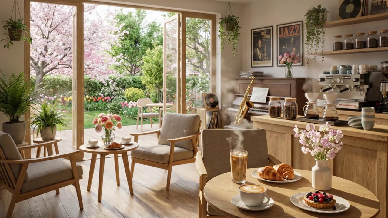 カフェの春のそよ風 🌸🎷 穏やかなジャズノート