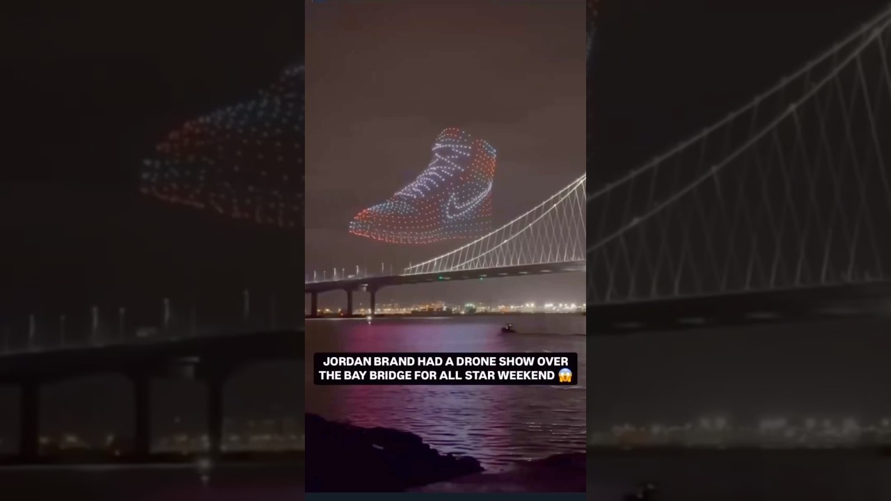 Air Jordan Brand Drone Light Show over Bay Bridge All Star Weekend