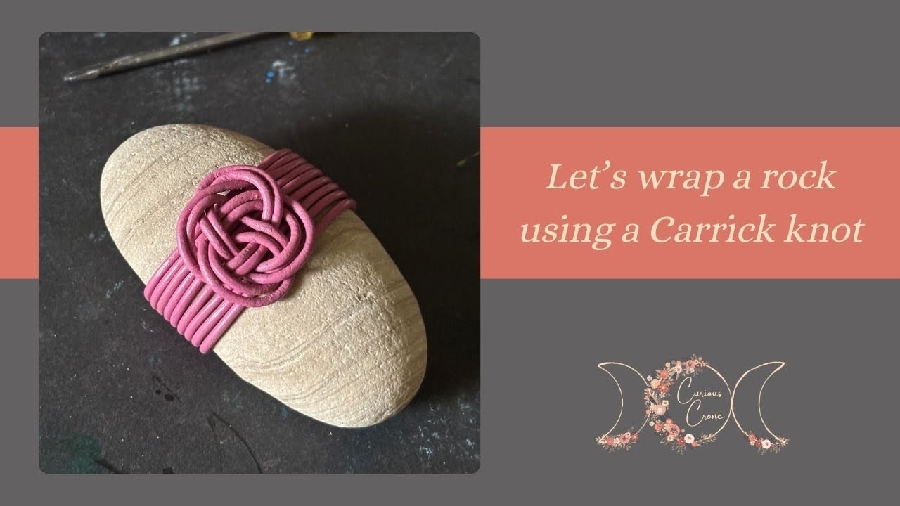 How to wrap a rock using a Carrick knot