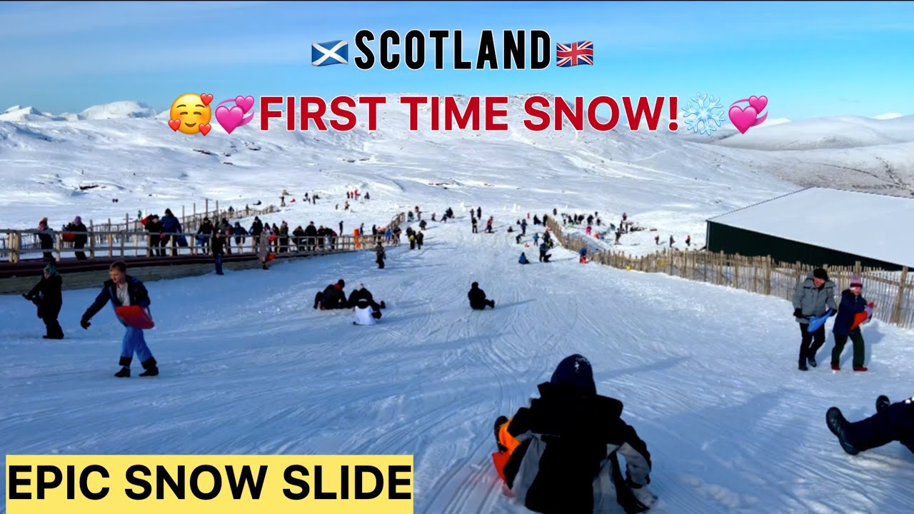 🏴󠁧󠁢󠁳󠁣󠁴󠁿💞🇬🇧స్కాట్లాండ్ లో మొదటిసారి మంచులో స్లైడ్ అయ్యాం😍| Scotland Snow Adventure#vattemdivyavlogs#