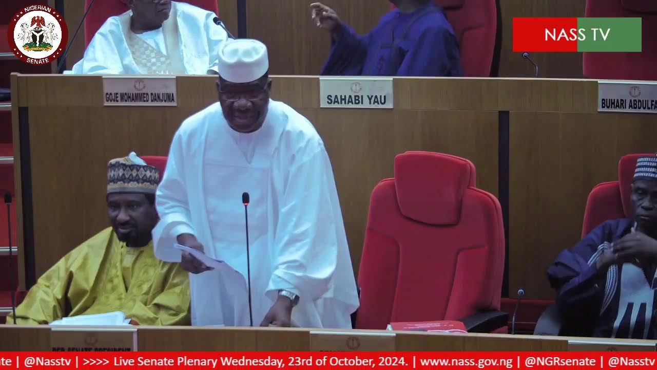 LIVE SENATE PLENARY OF 23rd OF OCTOBER, 2024
