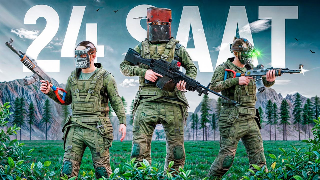 ARALIKSIZ 24 SAAT RUST OYNAMAK ! (+100 ROKET) Rust T&uuml;rk&ccedil;e