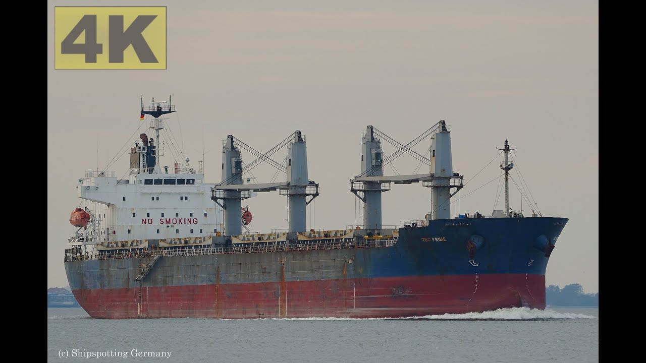 TBC PRIME - Shipspotting Germany 🇩🇪 IMO 9618501 - River Elbe near City Otterndorf - 4K VIDEO