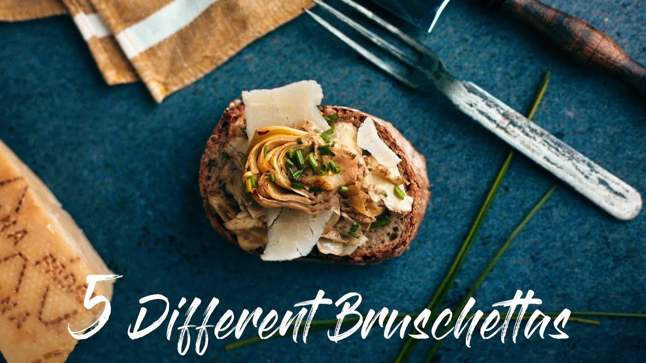 1 Bread, 5 different Bruschettas!