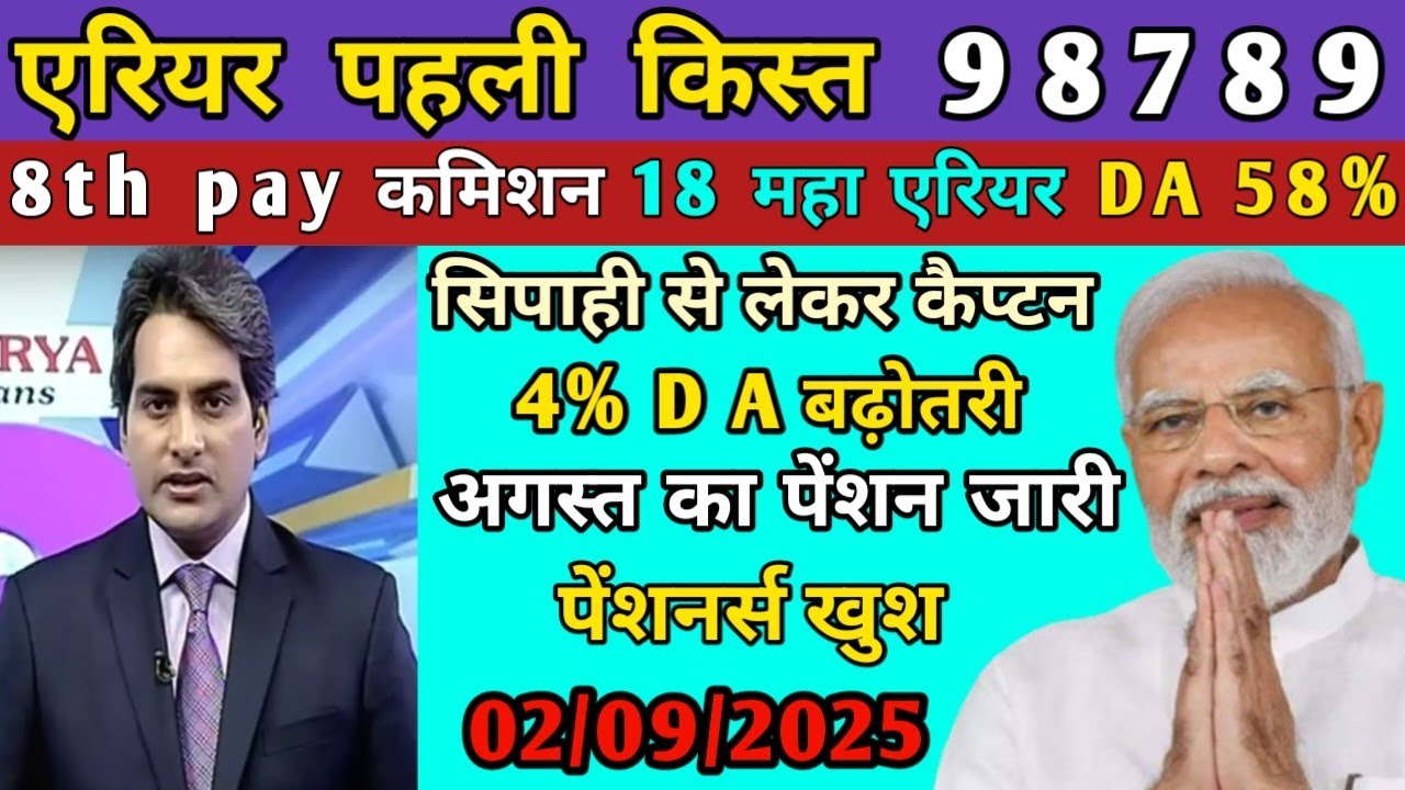 Eps-95 PM Modi  latest news today minimum pension 7500+da, medical 2 September 2025...!