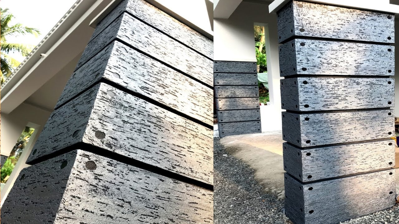 Pillars texture design | wall texture pillars ideas | wall texture design 2023