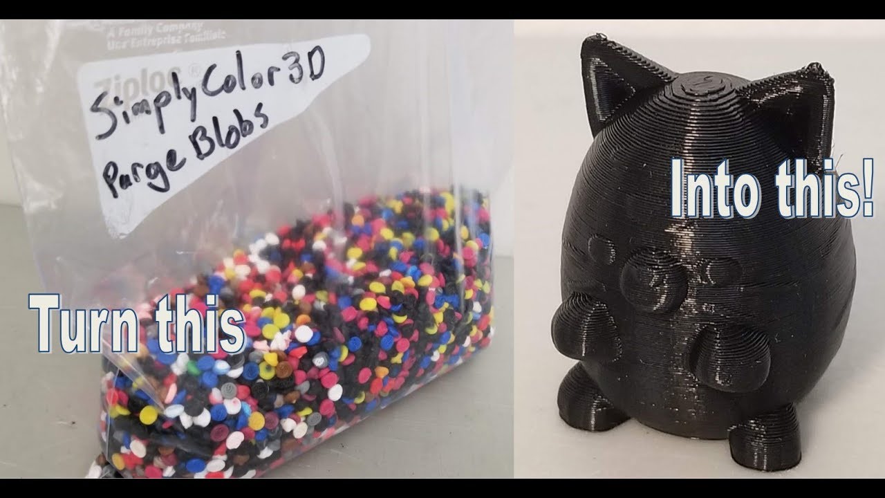 Will it print?  3D printing with recycled color change purge waste