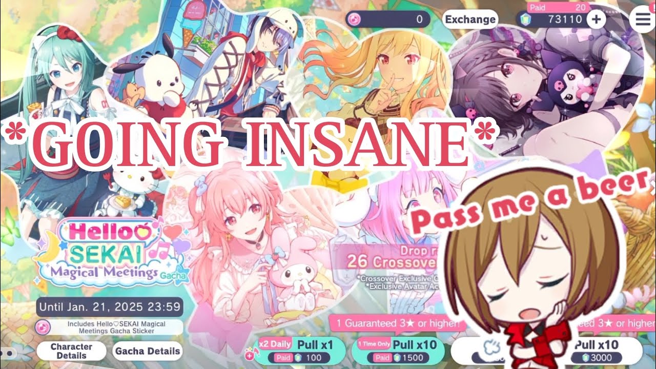 PROJECT SEKAI SANRIO COLLAB PULLS (going insane fr)