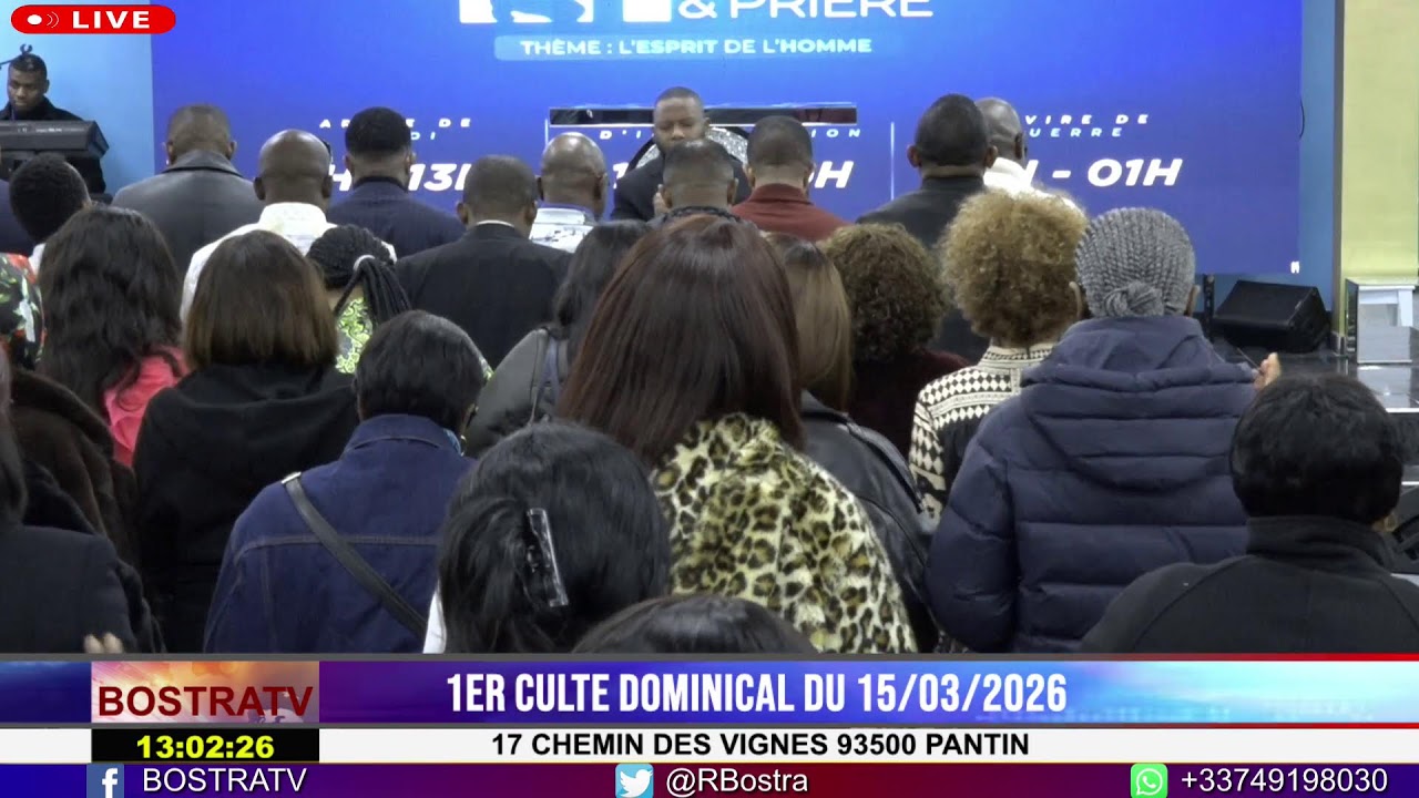 1ER CULTE DOMINICAL DU 15/03/2026