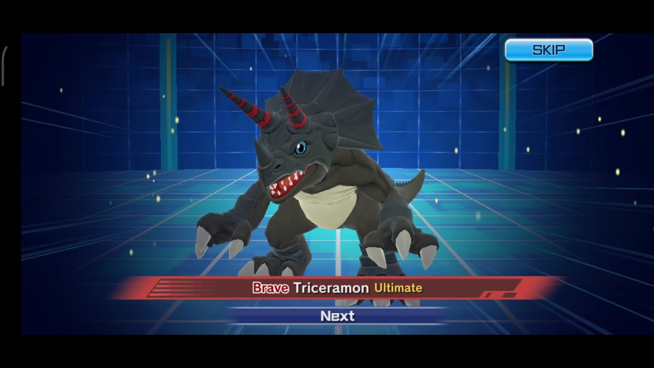 Triceramon full evolution chain Brave