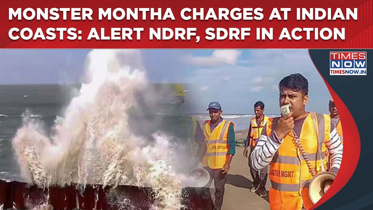 Watch 22 NDRF, SDRF Teams Alert, Jump Into Action As Cyclone Montha Charges At Andhra, Bengal Coasts