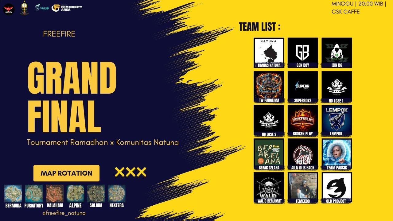 GRAND FINAL TOURNAMENT OFFLINE RAMADHAN x KOMUNITAS NATUNA