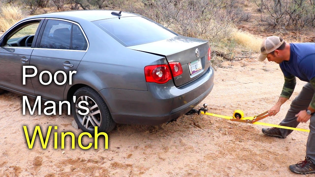Poor Man's Winch - Using ratchet straps for winch duties