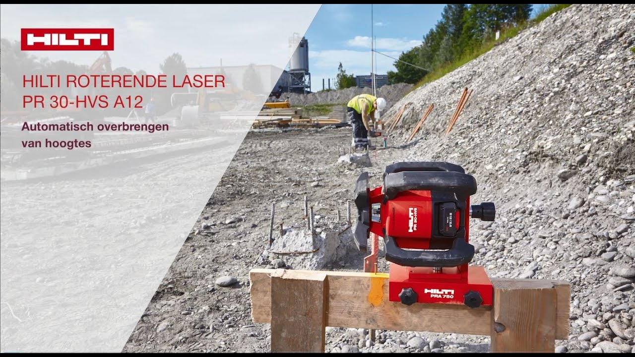 HOE uitzetlijnen automatisch overbrengen met de Hilti PR 30-HVS roterende laser