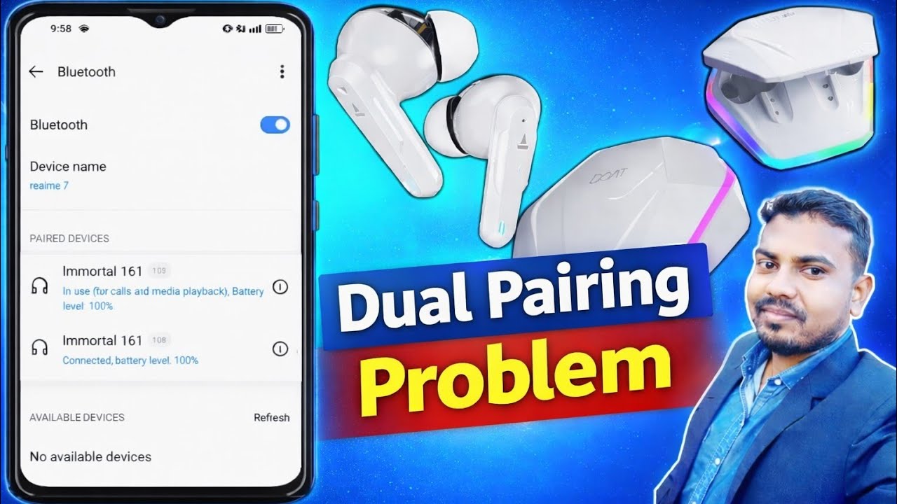 Immortal161 boat gaming wireless Bluetooth double pairing problem ! Single pairing problem ! Airpods
