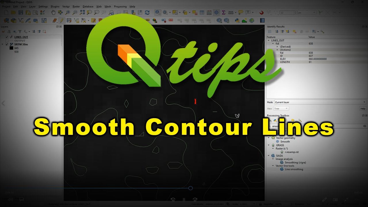 QGIS Smooth Lines SAGA