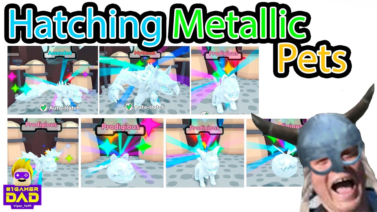 Hatching Metallic Pets in Collect All Pets on Roblox with Titanium pets