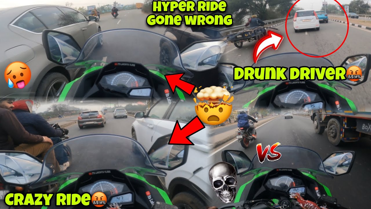 Hype Ride Gone Wrong🤬 Drunk Driver Wants To Race🥵 Ninja300 Vs Mt15 Crazy Ride😈😱