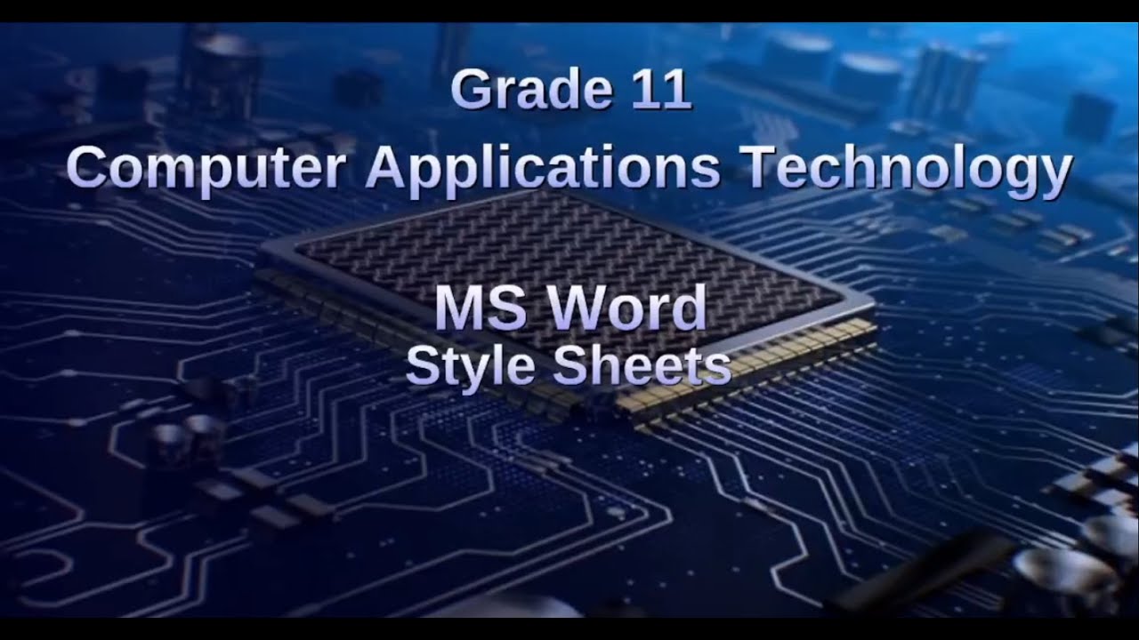 Gr 11 CAT   Word Styles