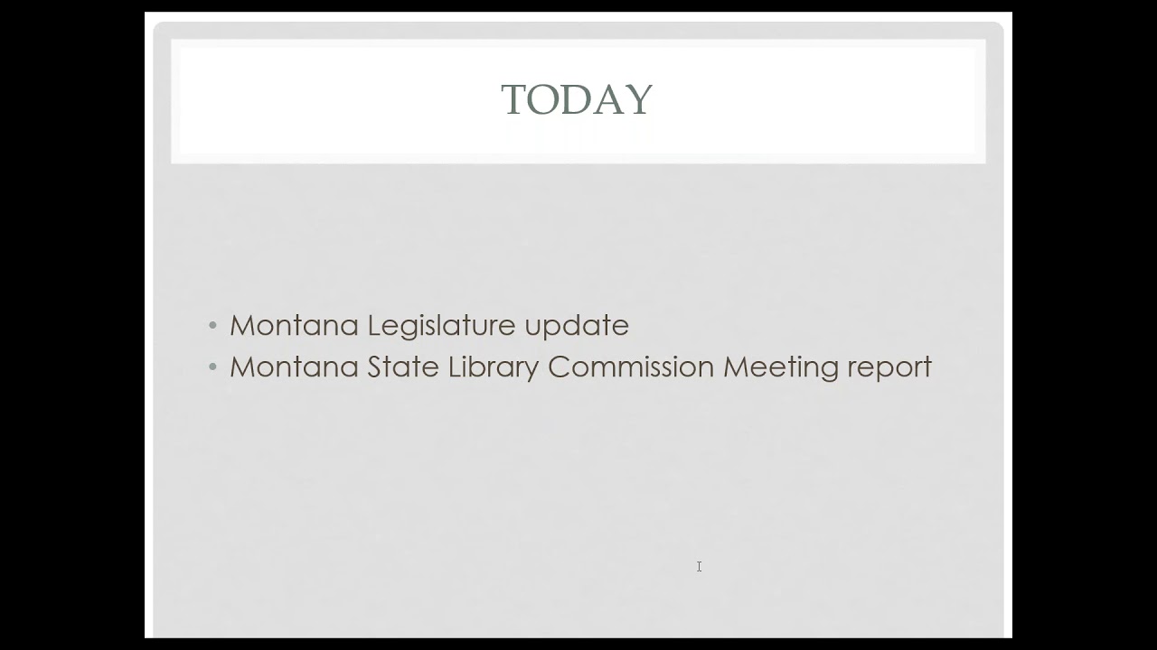 Webside Chat with Montana State Librarian, Jennie Stapp - February 2019