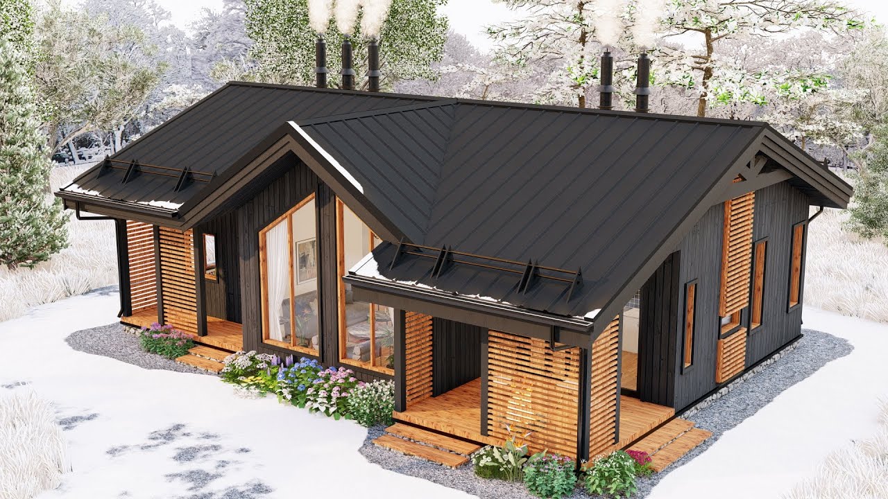 42' x 29' (13m x 9m) Gorgeous Tiny House - Cozy & Charming - Small House Design