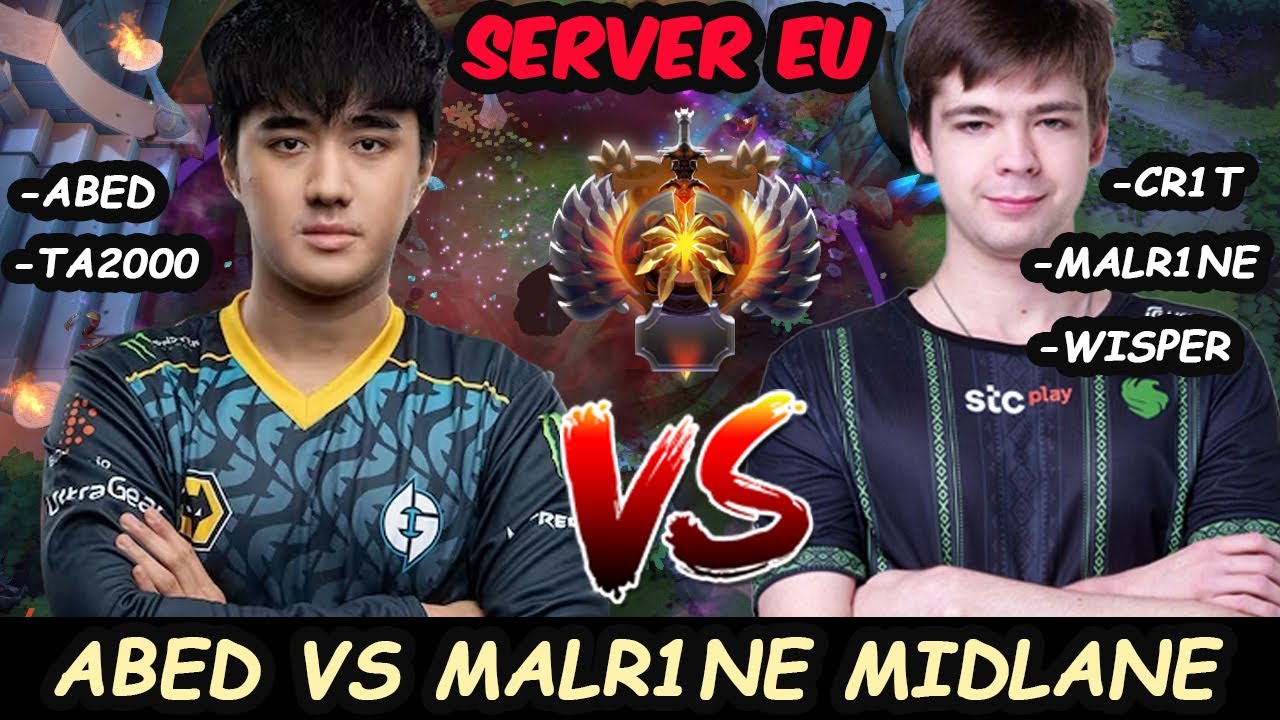 Abed vs Malr1ne MIDLANE BATTLE SERVER EU PUB PROS STACKED Dota 2