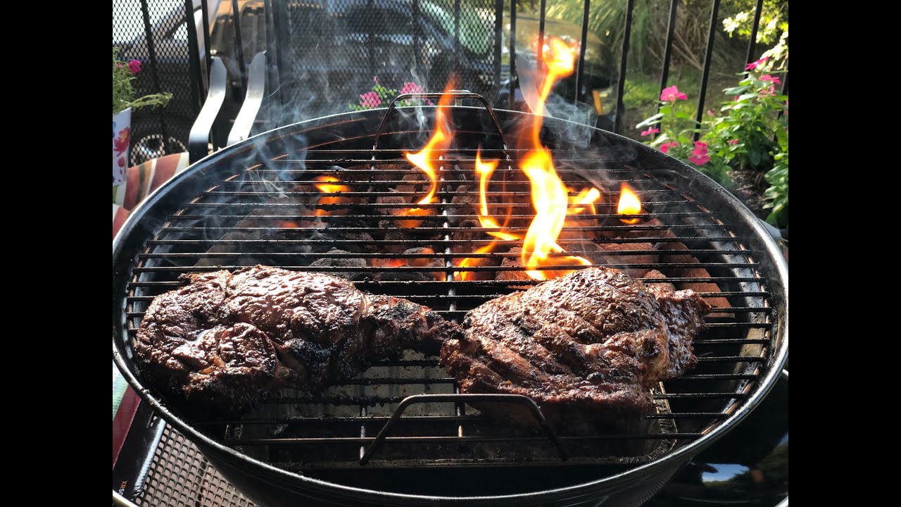 Hickory Grilled Ribeyes on the 18