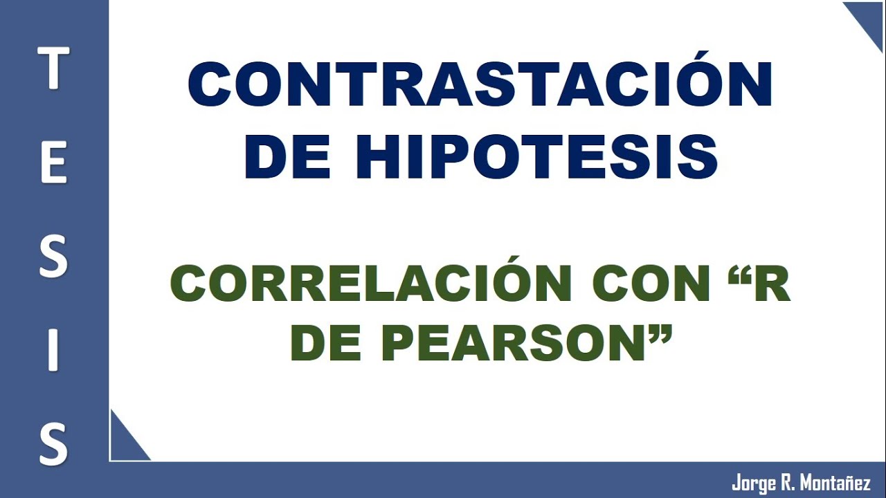CORRELACION CON R DE PEARSON
