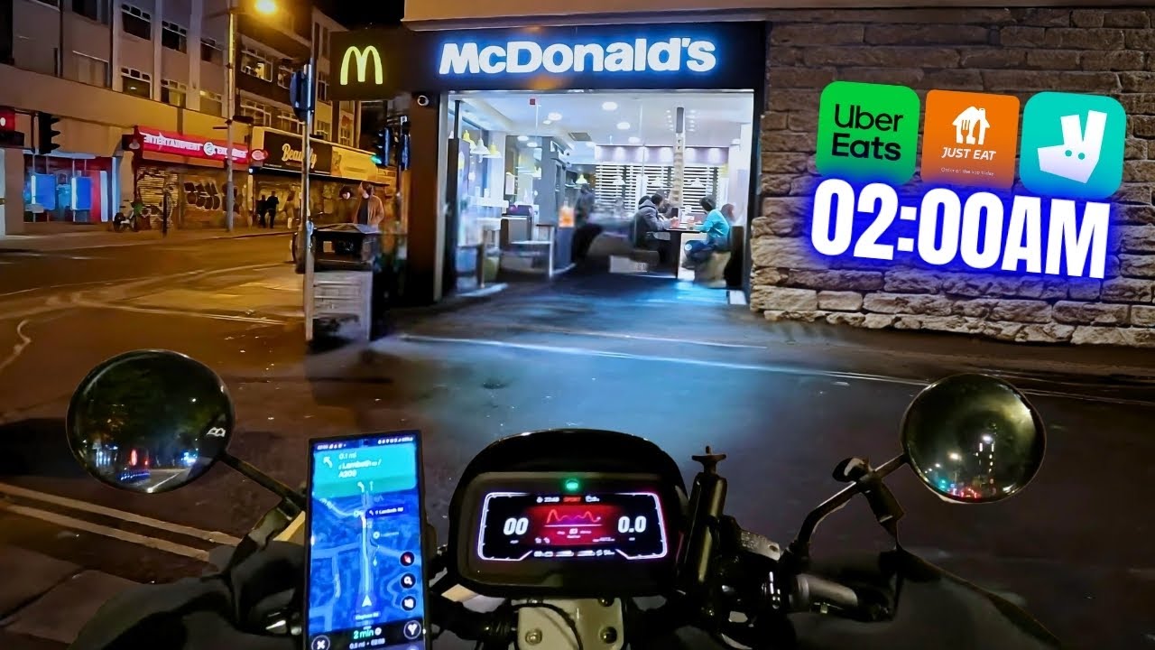 Delivering McDonald's & Whiskey At 2AM - A Rider Stole My Order - A Cold Night With Empty Roads!