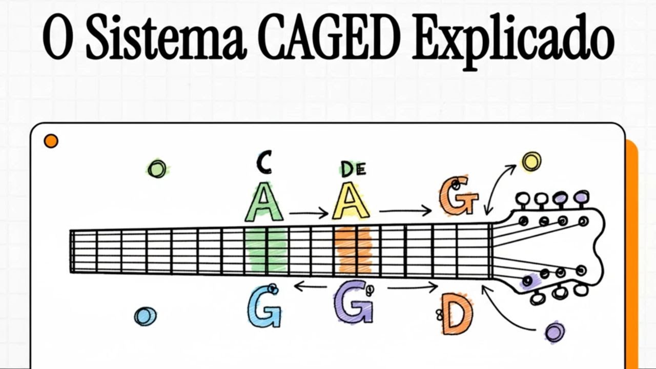 O Sistema CAGED Explicado #guitar #guitarra #caged