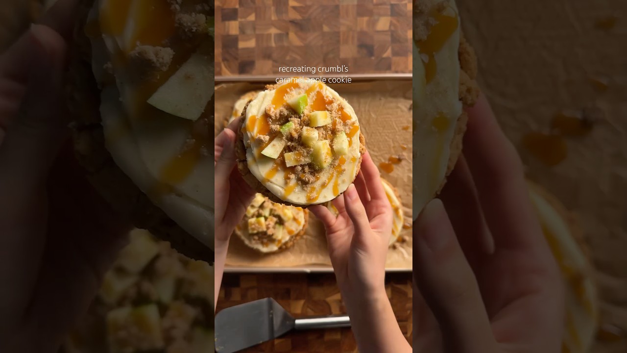 Recreating Crumbl&rsquo;s Caramel Apple Cookies