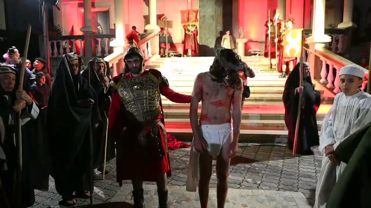 Favelloni PASSIONE DEL CRISTO VIVENTE Pasqua 2023. PONZIO PILATO SI LAVA LE MANI. 9/14