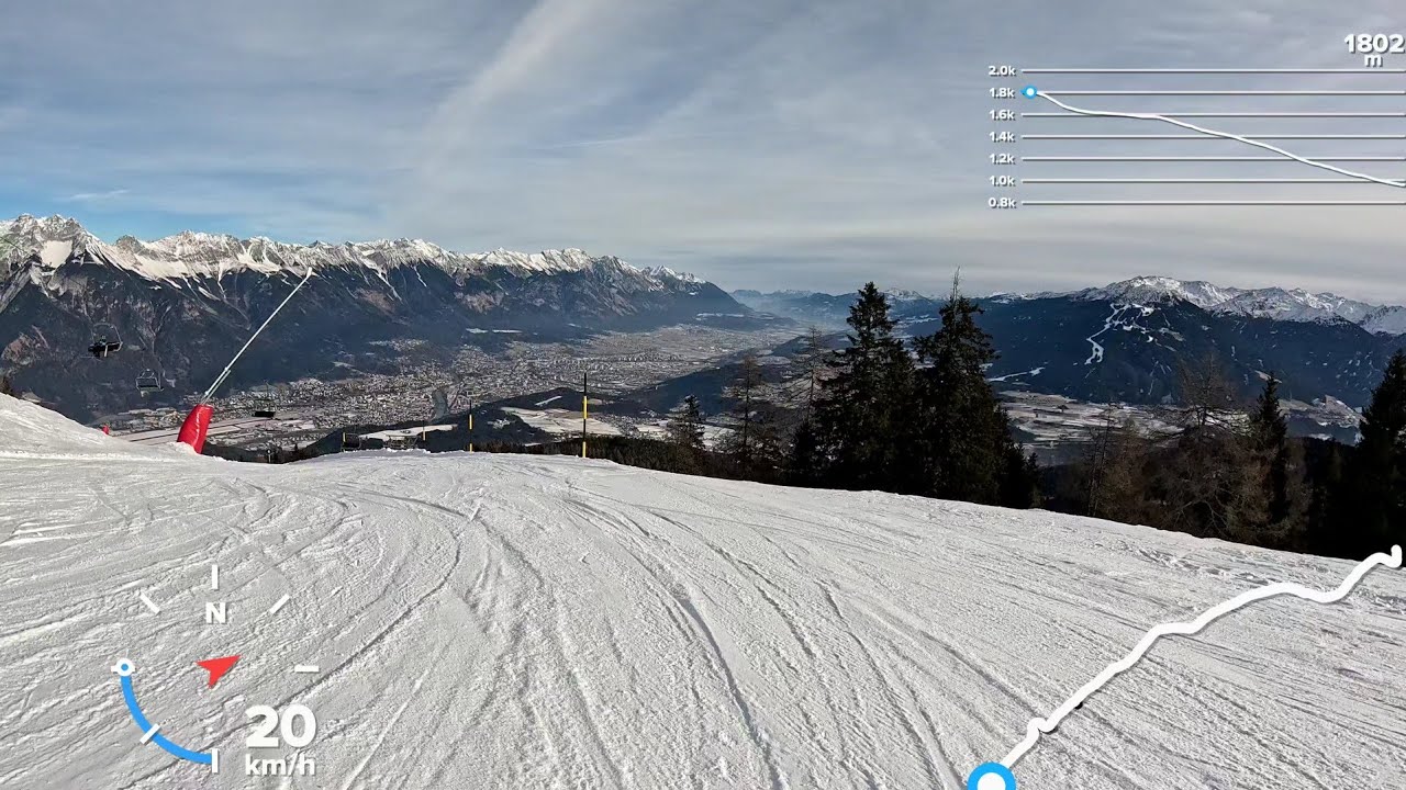 Muttereralm - Mutters - 4 Rennstrecke, 3, 6, 1, 1a Familienabfahrt Tal - (1804m - 959m) 2026-01-06