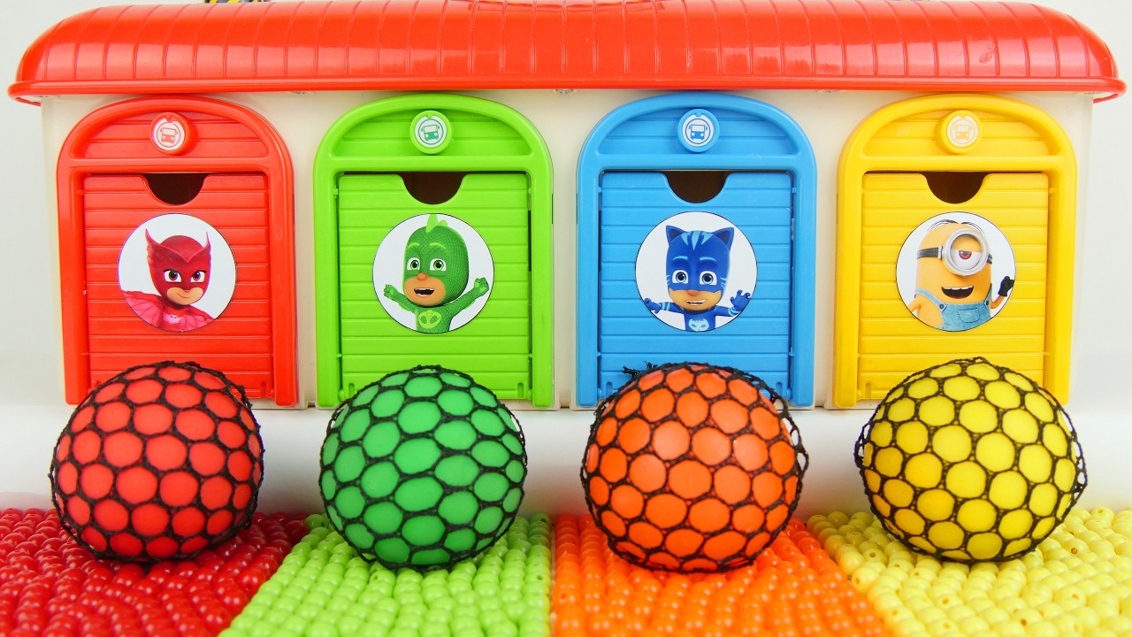 Satisfying Garage ASMR | Making 4 Color Nrt Stress Balls Slime Oddly Relaxing Pixar Doors Sound ASMR