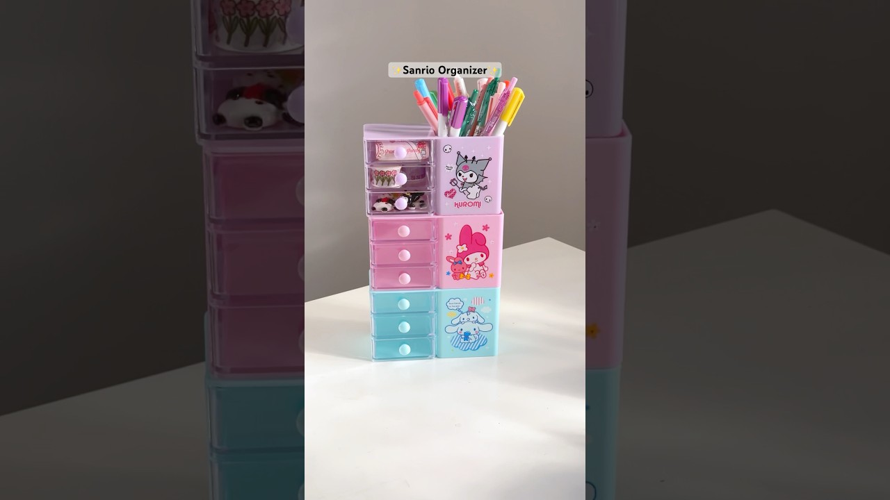 Pinteresty Mini Sanrio Organizer 🌷✨💖#pinterestaesthetic #organizer #sanrio #kuromi #mymelody