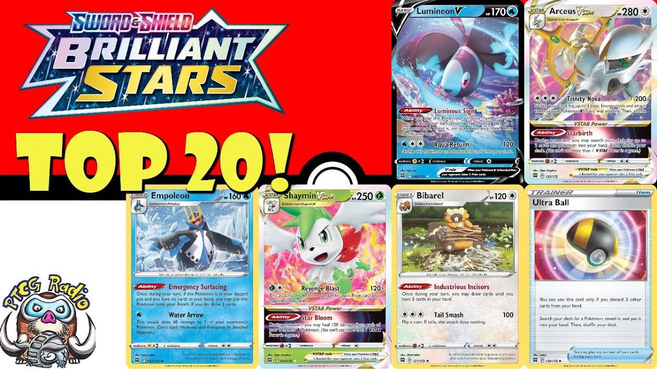Top 20 Pok&eacute;mon Cards from Brilliant Stars! Best Set!? (New Sword & Shield Expansion - Set Review)