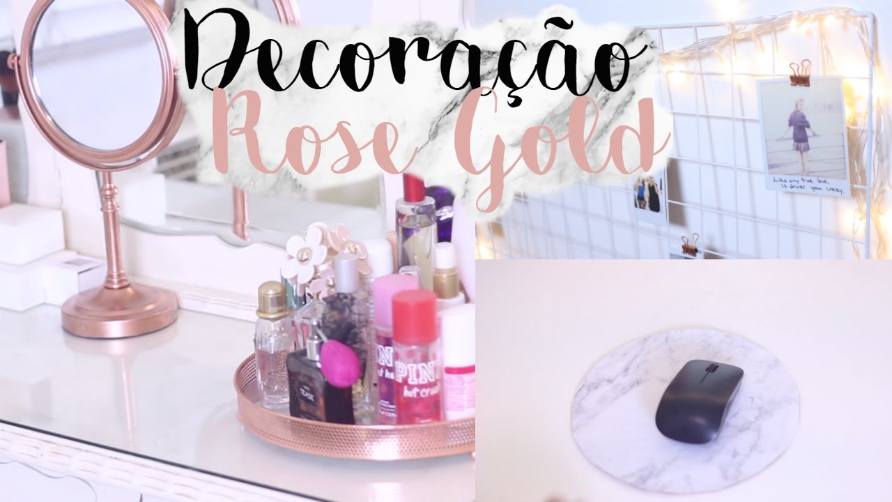 DIY PINTEREST // Decoração Rose Gold