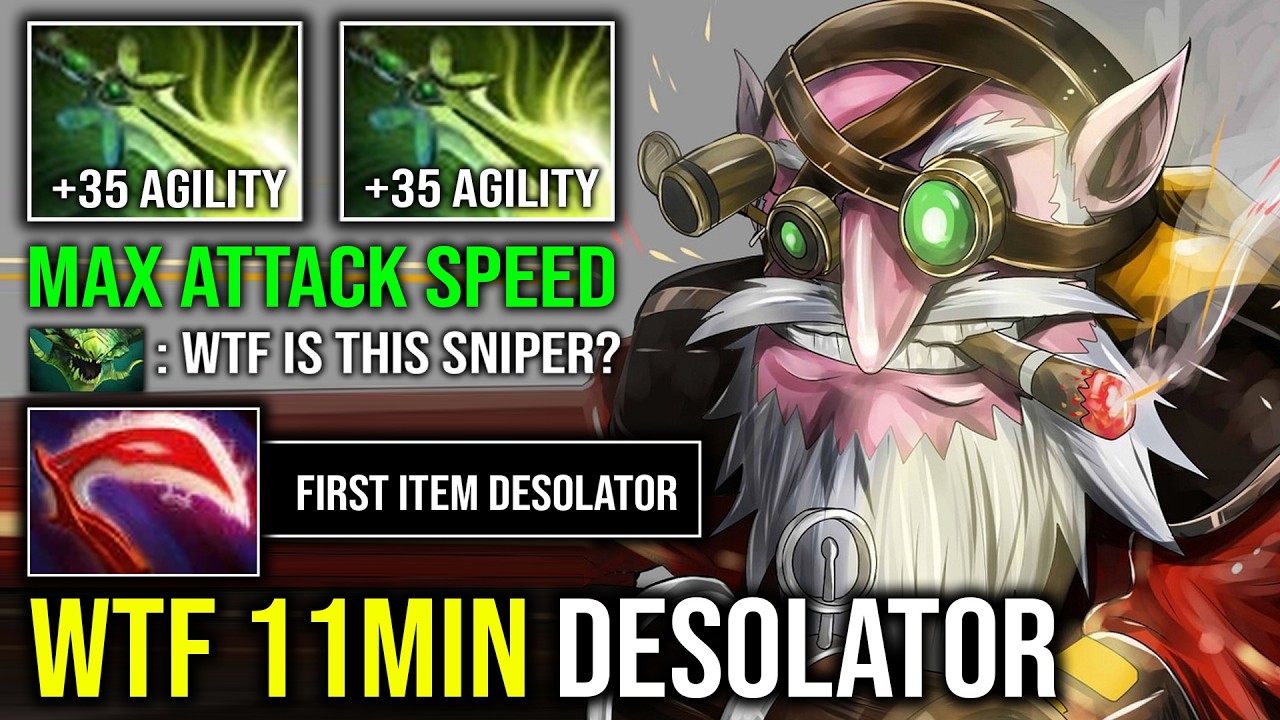 WTF 11MIN DESOLATOR Unlimited Knockback Max Attack Speed 2x Double Butterfly Sniper Dota 2