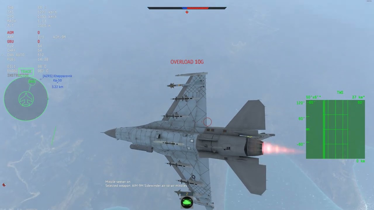 War Thunder | F-16C 15 kill game w/ AGM-65D and GBU-24