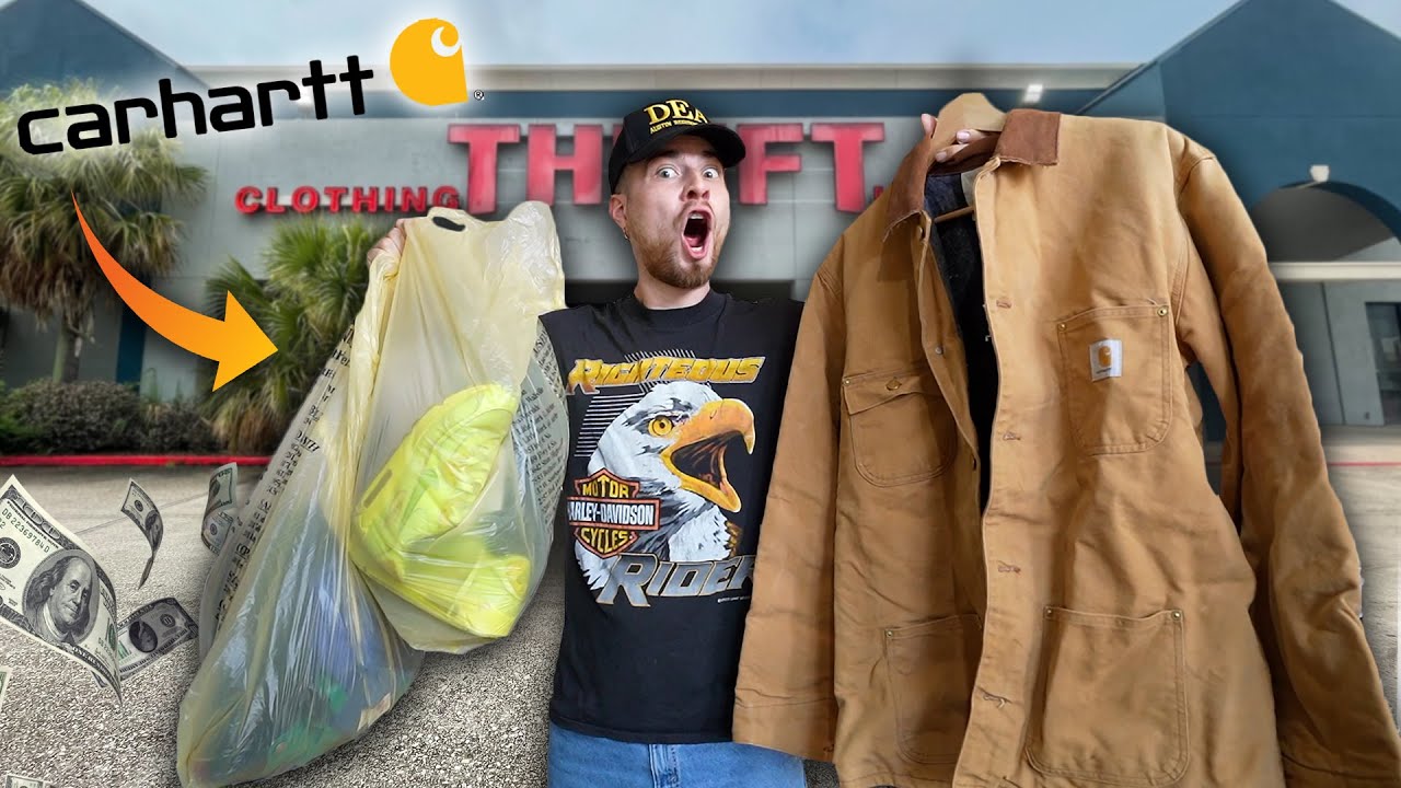 TONS of CARHARTT Found In The Thrift! $150+ Vintage Snapback | Trip to the Thrift #408