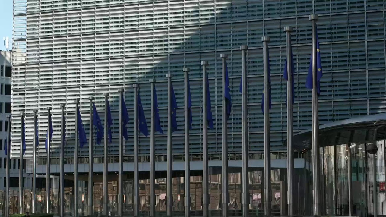 Exterior of European Commission as Von der Leyen convenes Security College on Iran