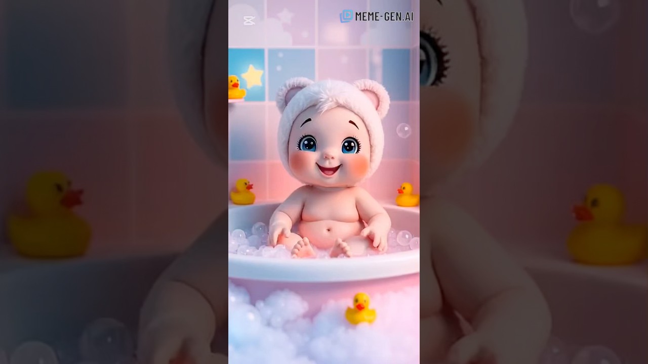 Bubble Bath Play Song 🛁 | Cute Cartoon Kids Poem | 4K Animation 