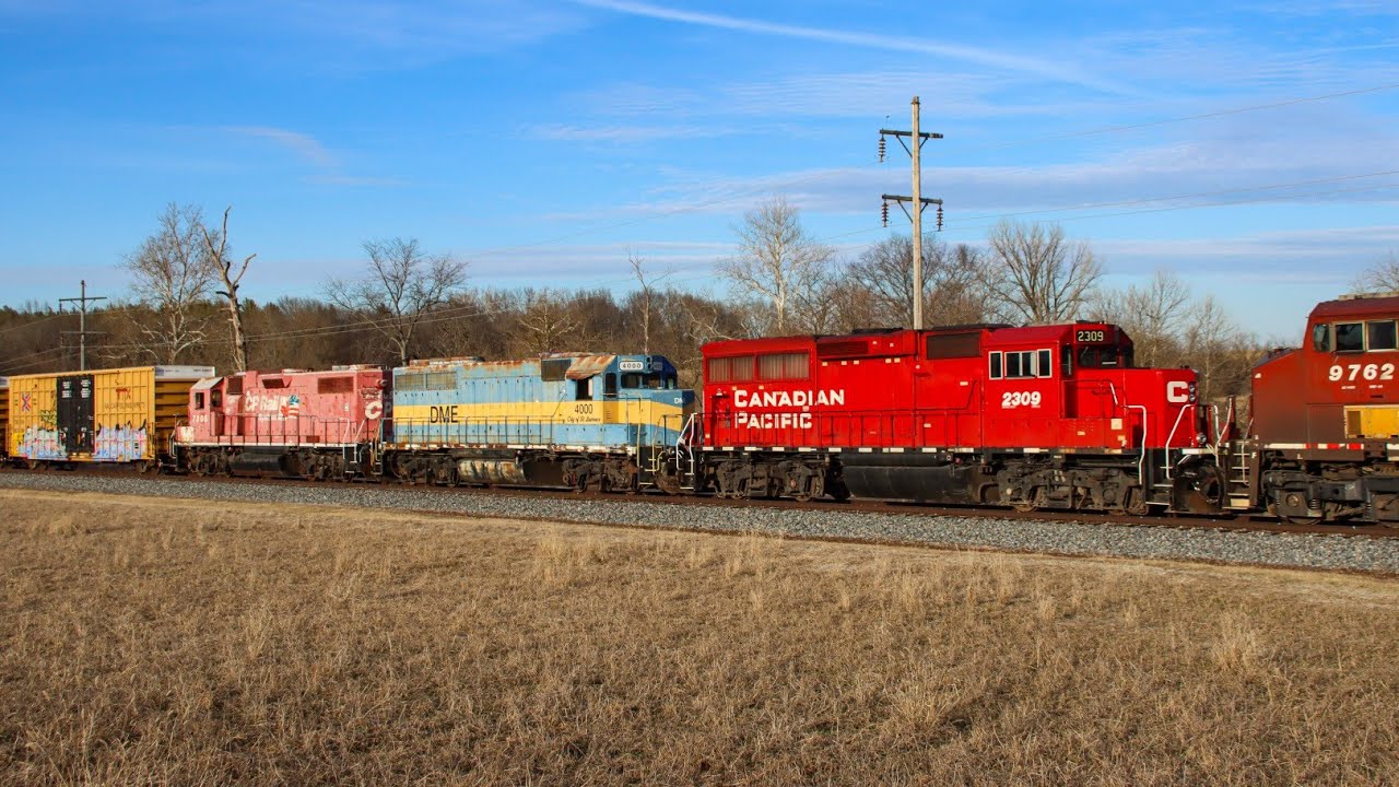 Rare DME & CP Power Headed for Scrap on CPKC Train 258