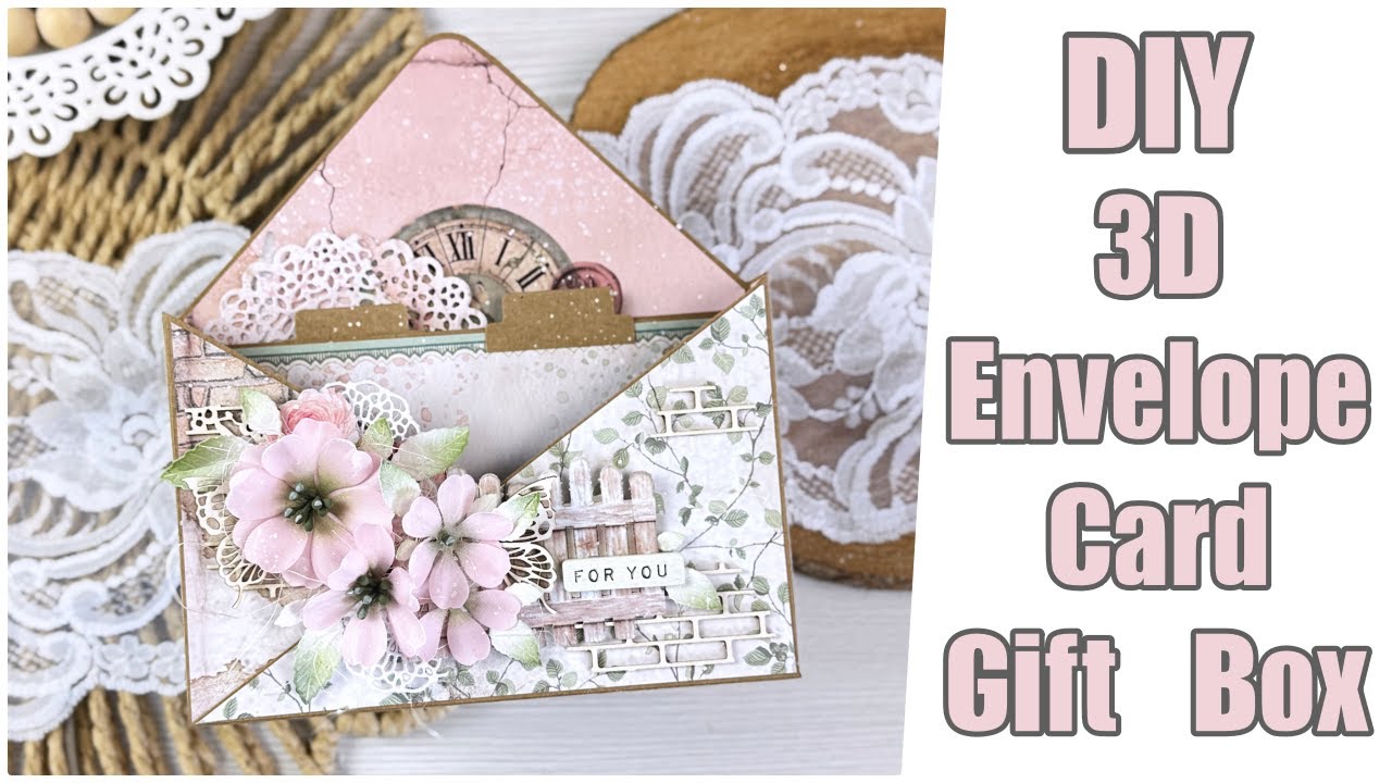 3D Envelope Card Gift Box step by step