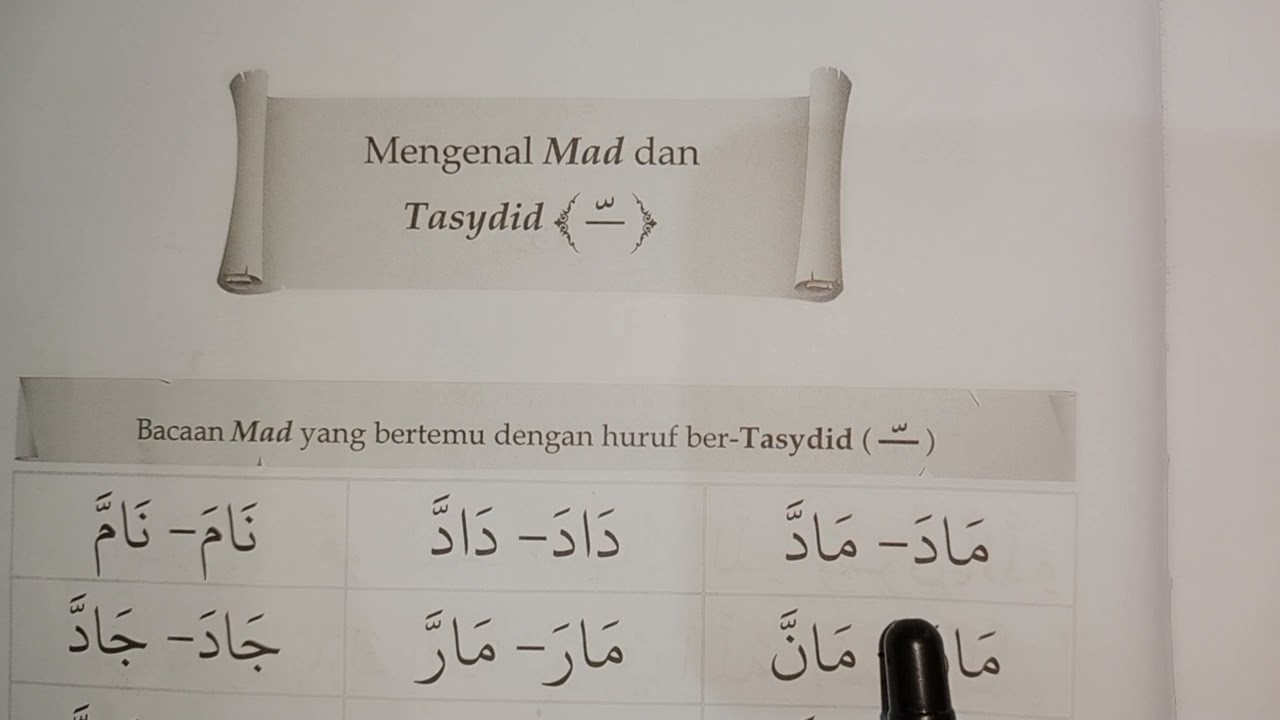 Cara benar Baca huruf Mad yg Bertemu Tasydid